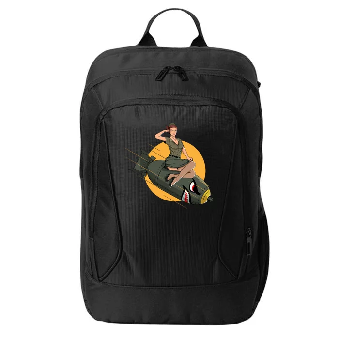 Cherry Bomb WW2 Pin Up Girl City Backpack