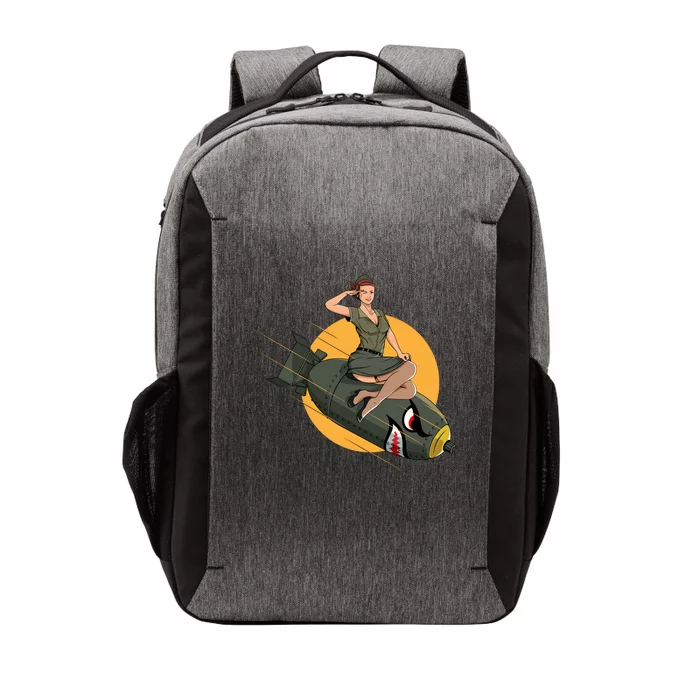 Cherry Bomb WW2 Pin Up Girl Vector Backpack