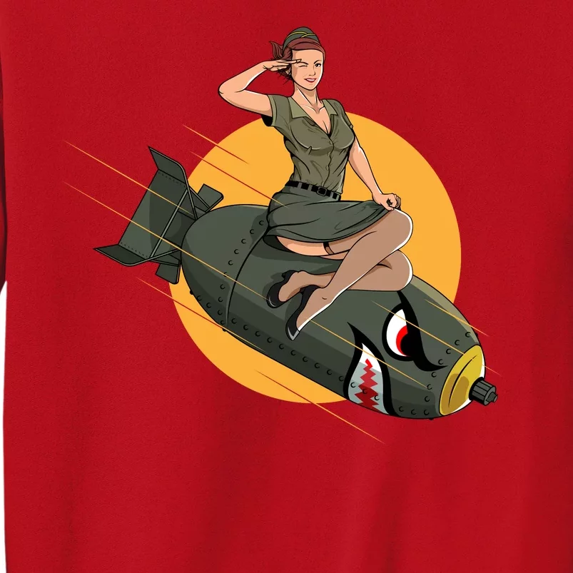 Cherry Bomb WW2 Pin Up Girl Sweatshirt