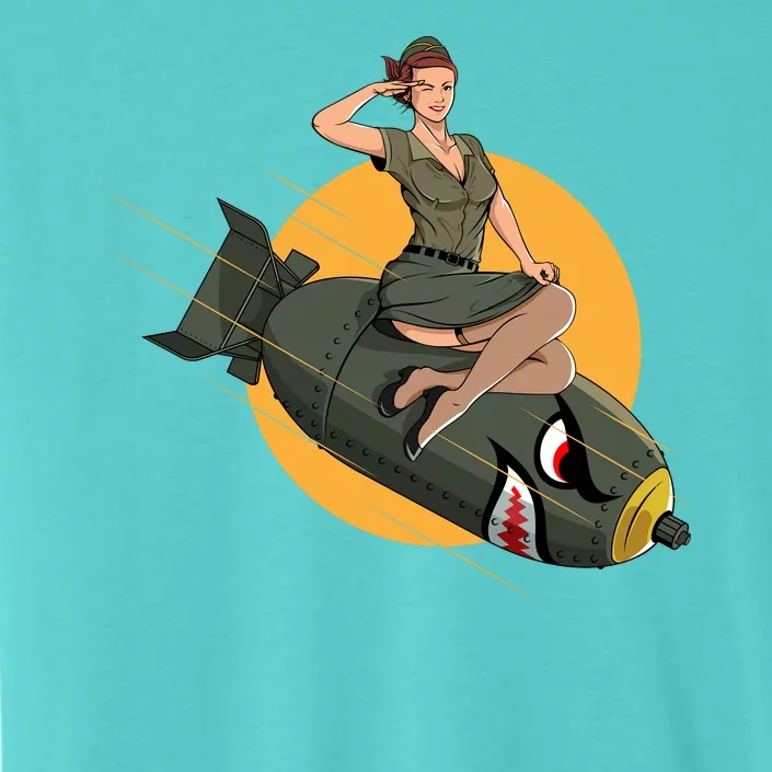 Cherry Bomb WW2 Pin Up Girl ChromaSoft Performance T-Shirt