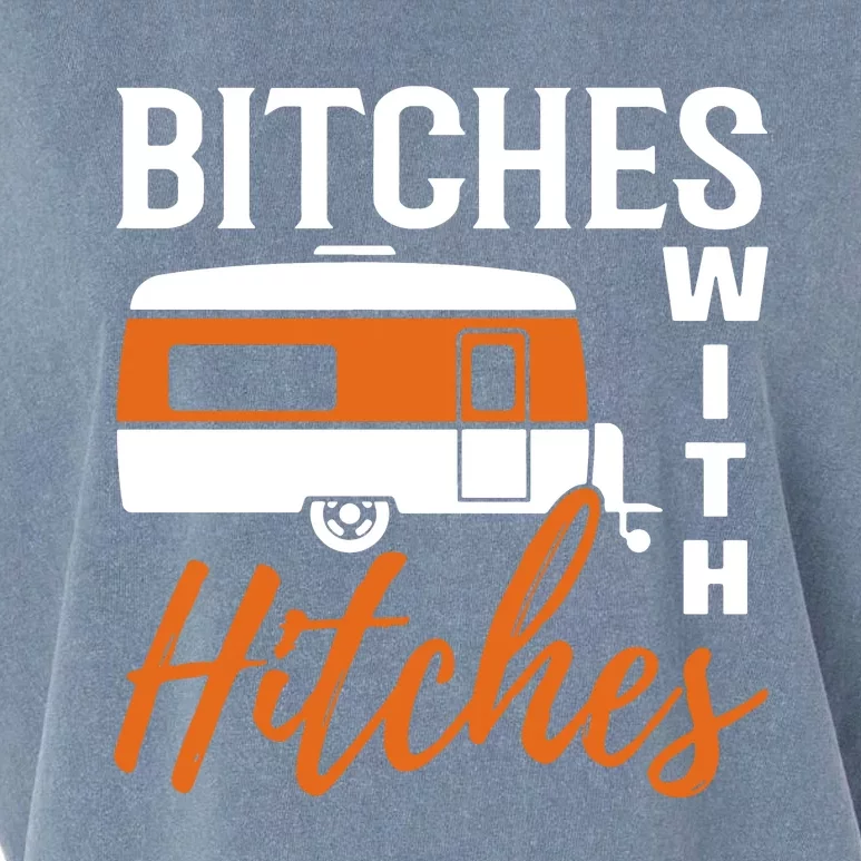 Camping Bitches With Hitches Garment-Dyed Women's Muscle Tee