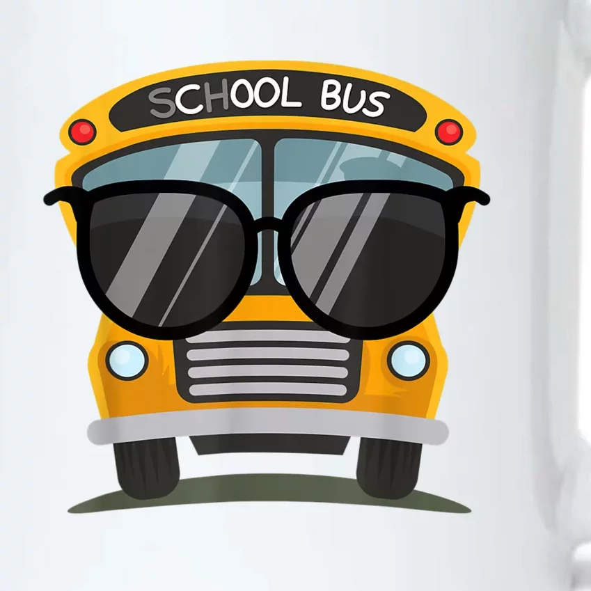 Cool Bus With Sunglasses School Bus Party Black Color Changing Mug