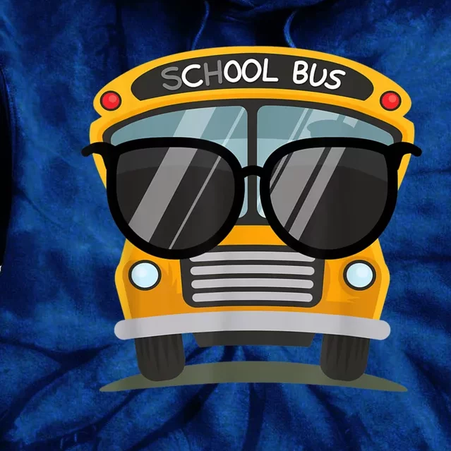 Cool Bus With Sunglasses School Bus Party Tie Dye Hoodie