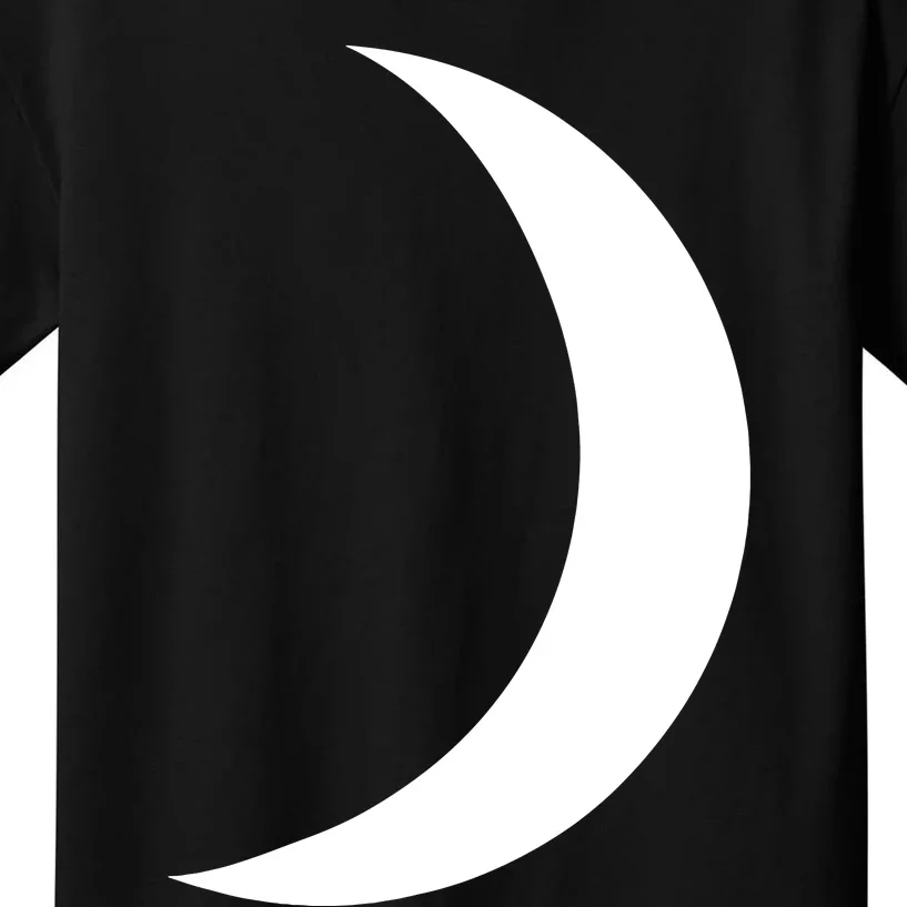 Cool Big White Crescent Moon Astronomy Kids T-Shirt