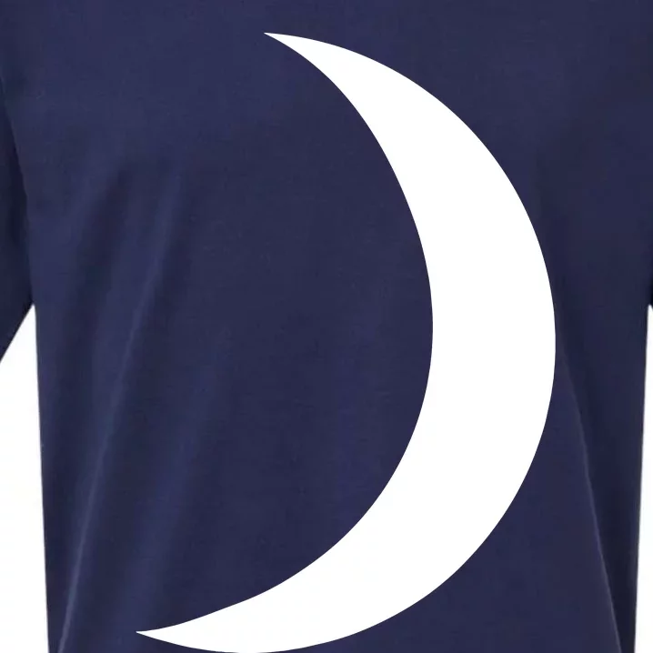 Cool Big White Crescent Moon Astronomy Sueded Cloud Jersey T-Shirt