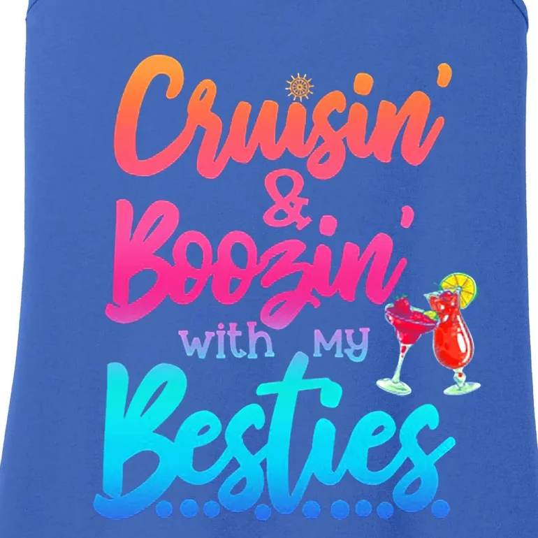 Cruisin Boozin With My Besties Gift Ladies Essential Tank