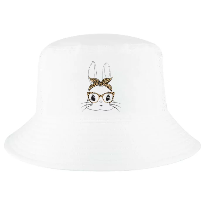 Cute Bunny With Leopard Glasses Bubblegum Easter Cool Comfort Performance Bucket Hat