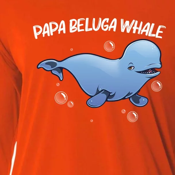 Cool Beluga Whale Dad Orca Whales Save The Ocean Gift Cooling Performance Long Sleeve Crew