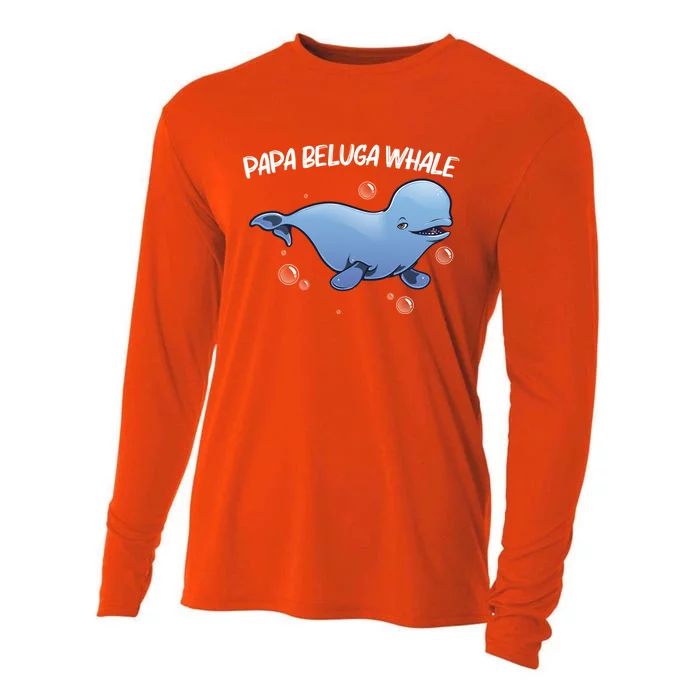 Cool Beluga Whale Dad Orca Whales Save The Ocean Gift Cooling Performance Long Sleeve Crew