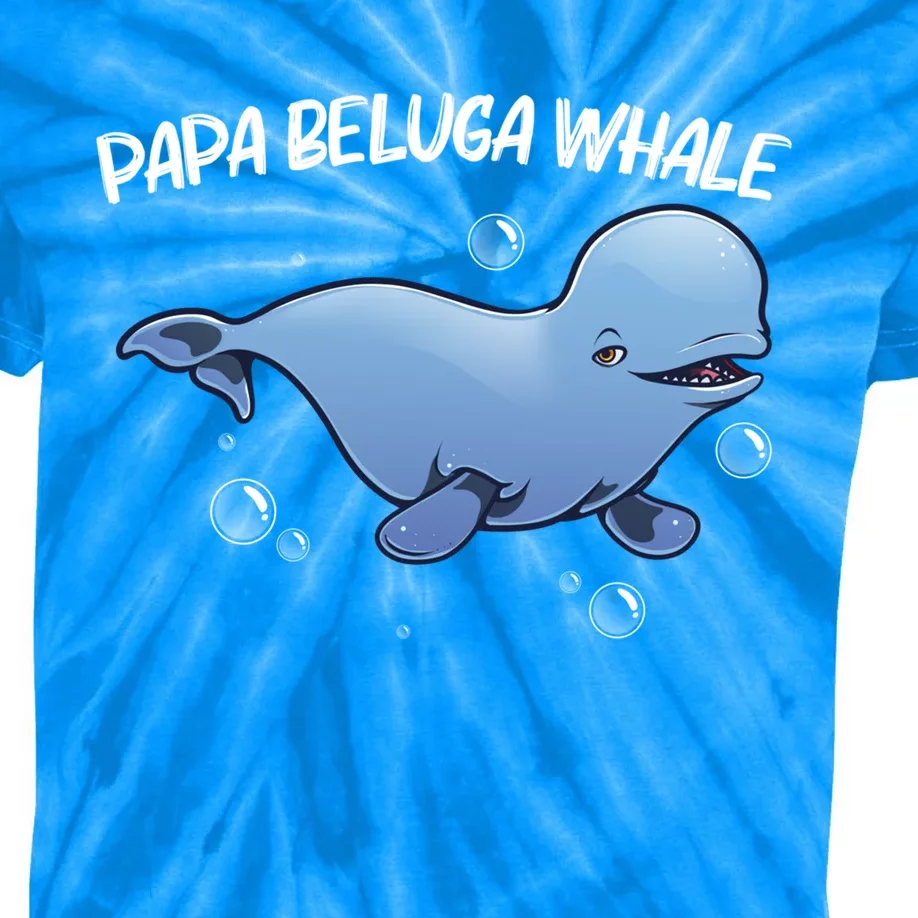 Cool Beluga Whale Dad Orca Whales Save The Ocean Gift Kids Tie-Dye T-Shirt