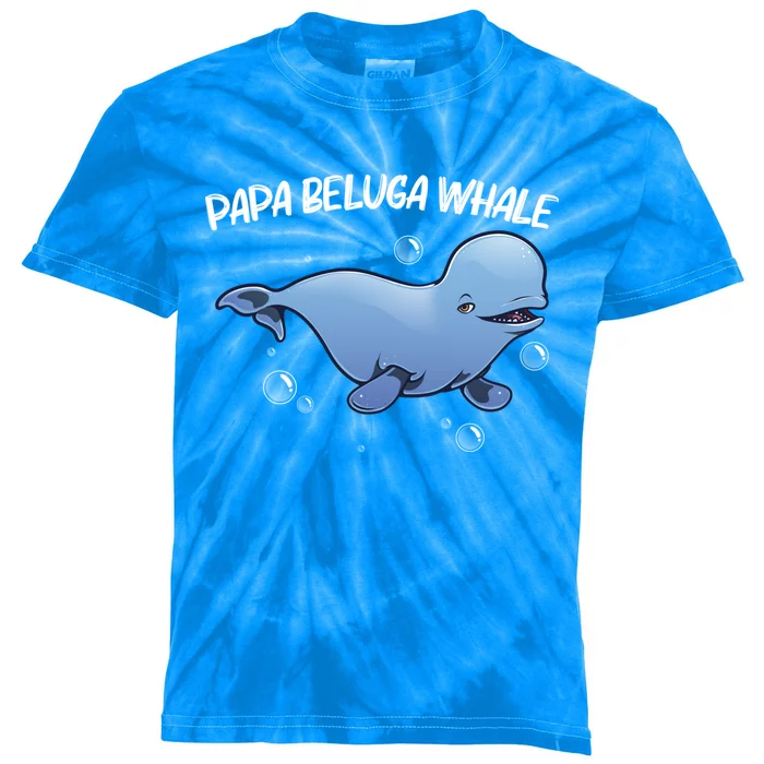 Cool Beluga Whale Dad Orca Whales Save The Ocean Gift Kids Tie-Dye T-Shirt