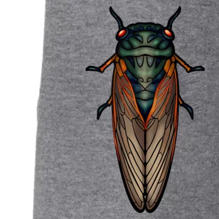 Cicada Brood X Magicicada Septendecim Red Eyed Cicadas Doggie 3-End Fleece Hoodie