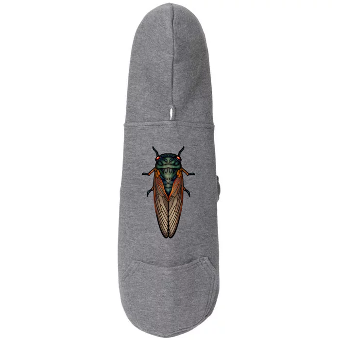 Cicada Brood X Magicicada Septendecim Red Eyed Cicadas Doggie 3-End Fleece Hoodie