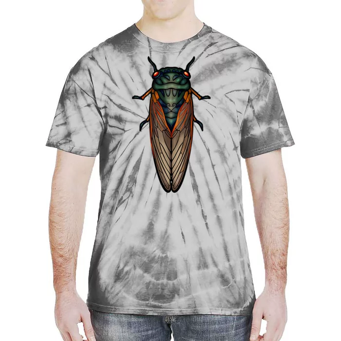 Cicada Brood X Magicicada Septendecim Red Eyed Cicadas Tie-Dye T-Shirt