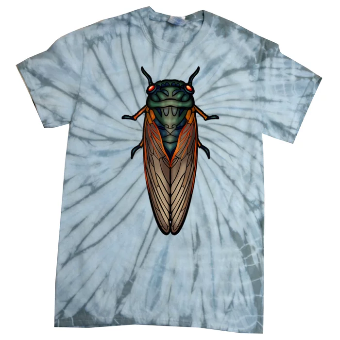 Cicada Brood X Magicicada Septendecim Red Eyed Cicadas Tie-Dye T-Shirt