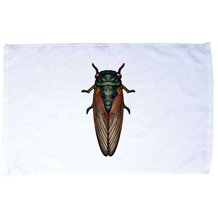 Cicada Brood X Magicicada Septendecim Red Eyed Cicadas Microfiber Hand Towel