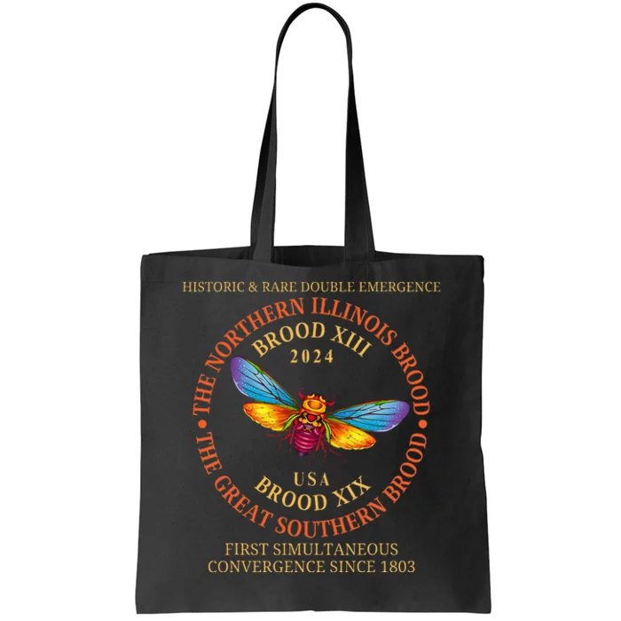 Cicada Brood Xiii Brood Xix 2024 Emergence Convergence Tote Bag