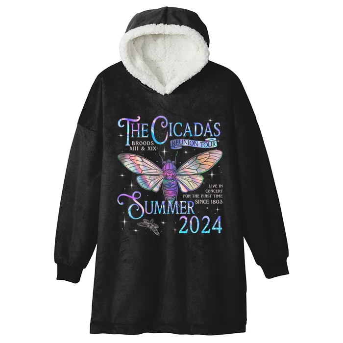 Cicada Brood Xiii Xix Summer 2024 Reunion Swarm Cicadas Hooded Wearable Blanket