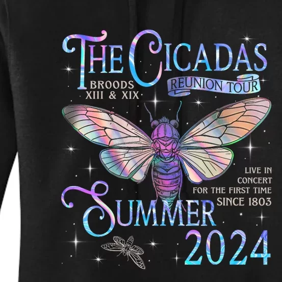 Cicada Brood Xiii Xix Summer 2024 Reunion Swarm Cicadas Women's Pullover Hoodie