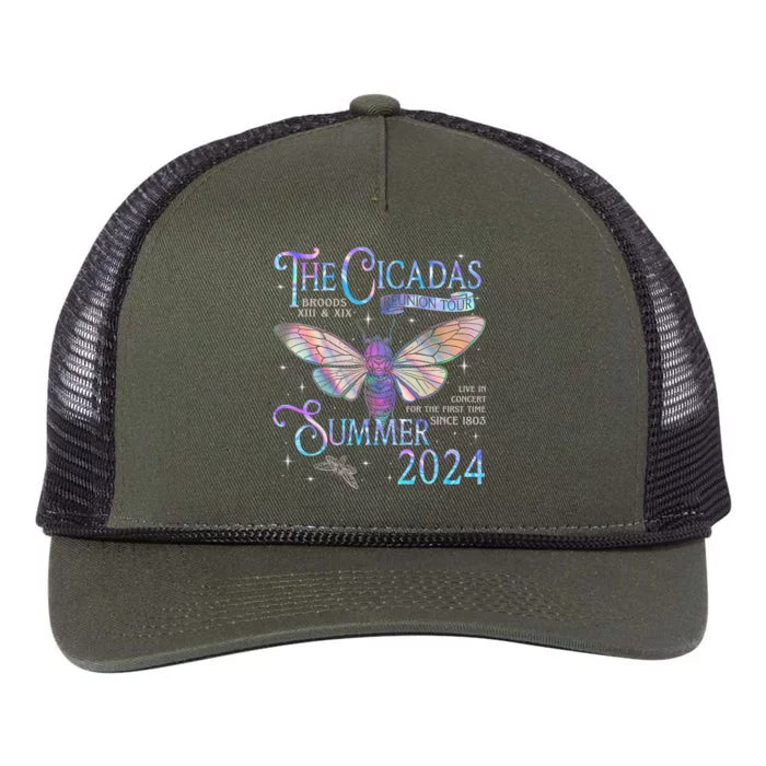 Cicada Brood Xiii Xix Summer 2024 Reunion Swarm Cicadas Retro Rope Trucker Hat Cap