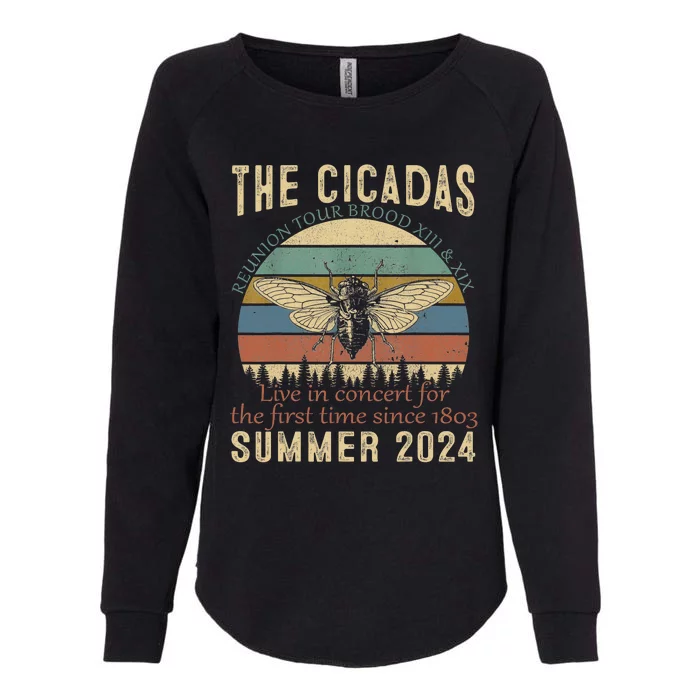 Cicada Brood Xiii Xix Summer 2024 Reunion Swarm Cicadas Womens California Wash Sweatshirt