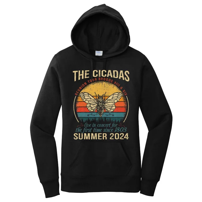 Cicada Brood Xiii Xix Summer 2024 Reunion Swarm Cicadas Women's Pullover Hoodie