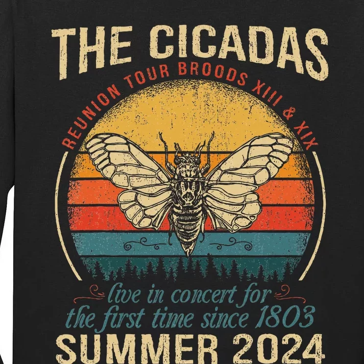 Cicada Brood Xiii Xix Summer 2024 Reunion Swarm Cicadas Tall Long Sleeve T-Shirt