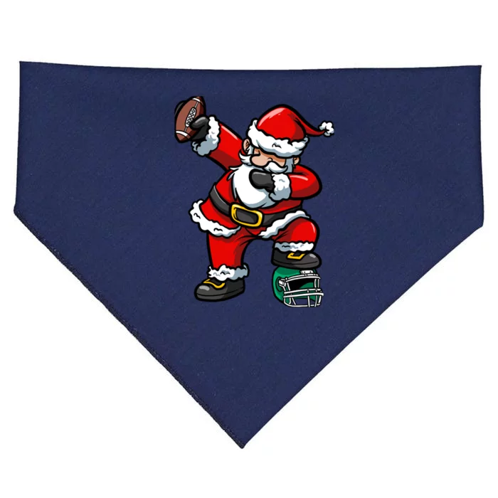 Christmas Boy Xmas Dabbing Santa Claus Football USA-Made Doggie Bandana