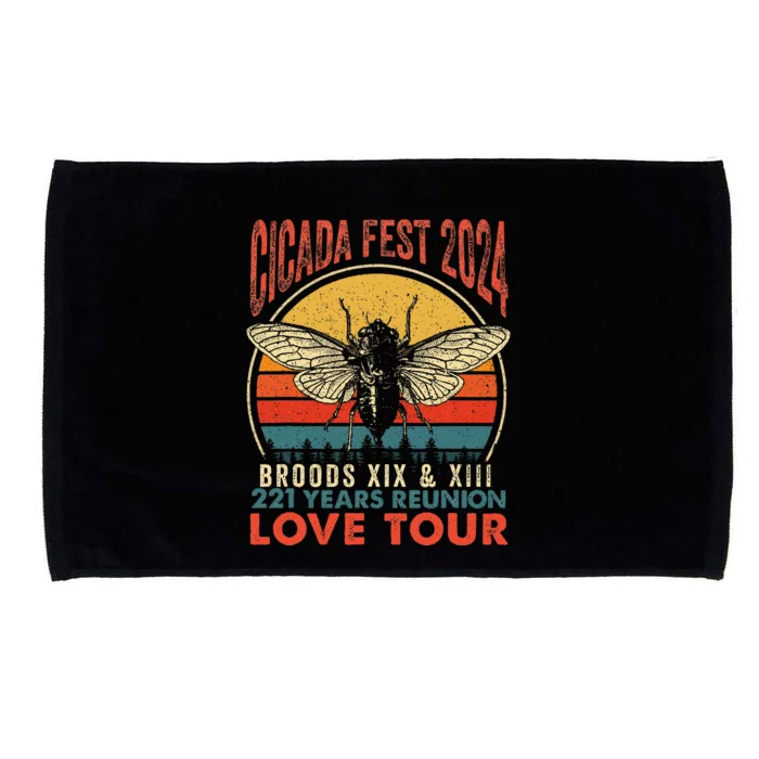 Cicada Brood Xiii Xix 2024 221 Years Reunion Love Microfiber Hand Towel