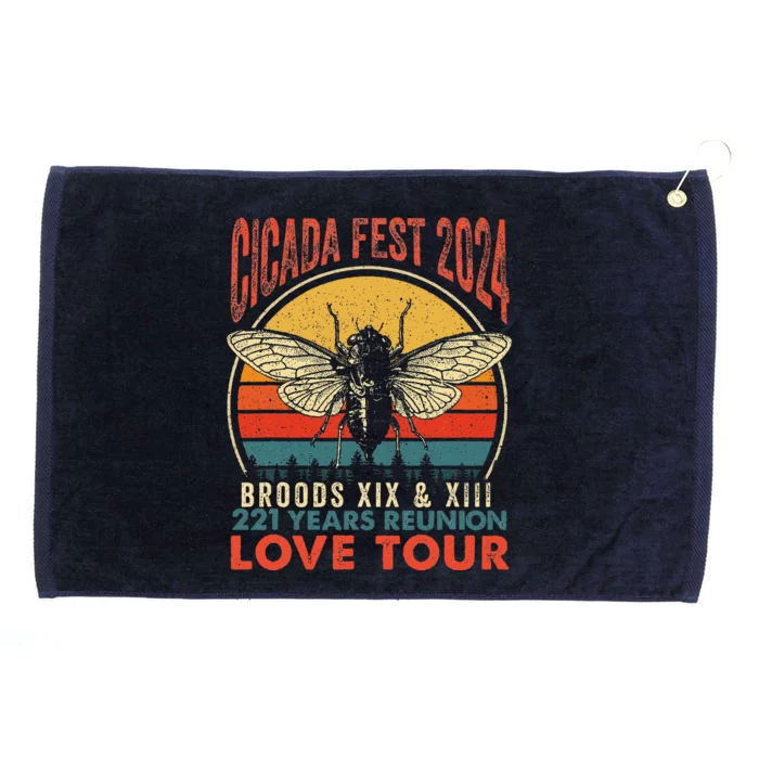 Cicada Brood Xiii Xix 2024 221 Years Reunion Love Grommeted Golf Towel