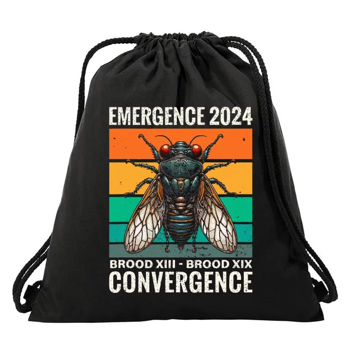 Cicada Brood Xiii Brood Xix 2024 Emergence Convergence Drawstring Bag