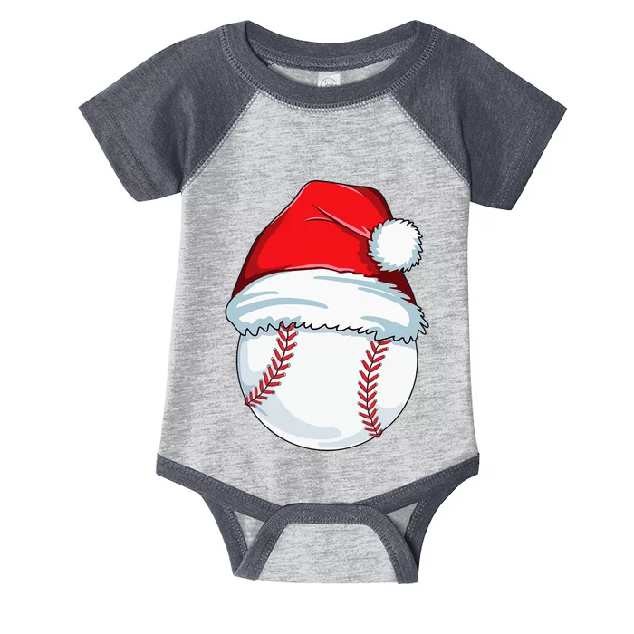 Christmas Baseball Xmas Santa Hat Ball Infant Baby Jersey Bodysuit