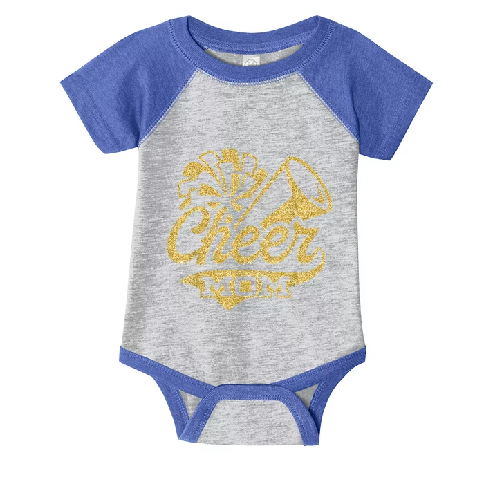 Cheerleader Black Yellow Gold Pom Pom Meaningful Gift Infant Baby Jersey Bodysuit