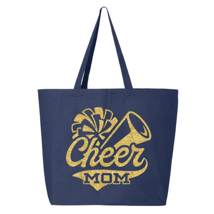 Cheerleader Black Yellow Gold Pom Pom Meaningful Gift 25L Jumbo Tote