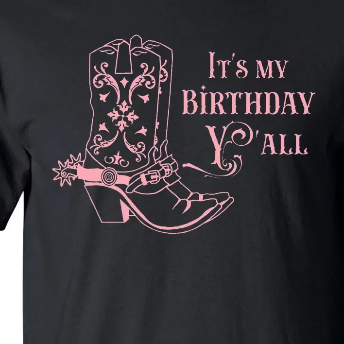 Cowgirl Birthday YAll Country Western Bday Girl Tall T-Shirt