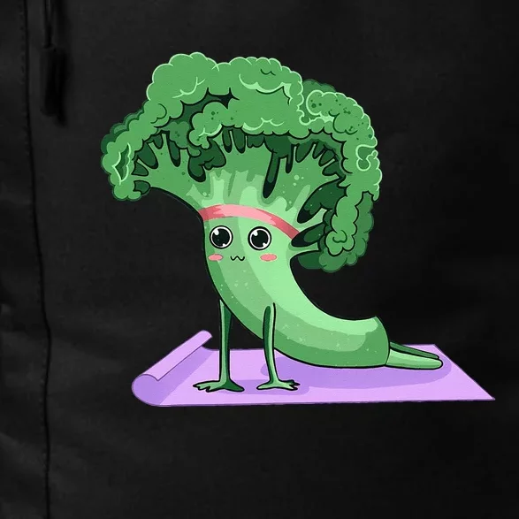 Cute Broccoli Yoga Pose Funny Yogi Broccoli Lover Daily Commute Backpack