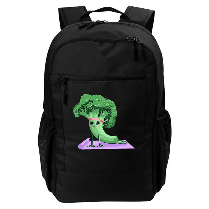 Cute Broccoli Yoga Pose Funny Yogi Broccoli Lover Daily Commute Backpack