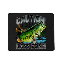 Caution Bass Zone Funny Fishing Poster