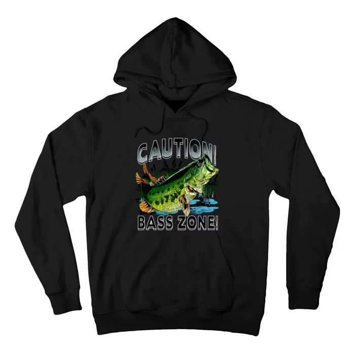 Caution Bass Zone Fishing Hoodie