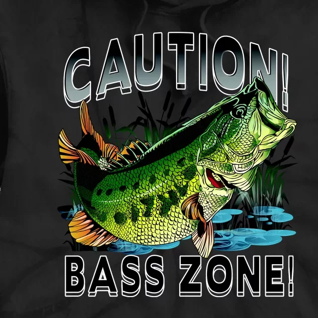 Caution Bass Zone Fishing Tie Dye Hoodie