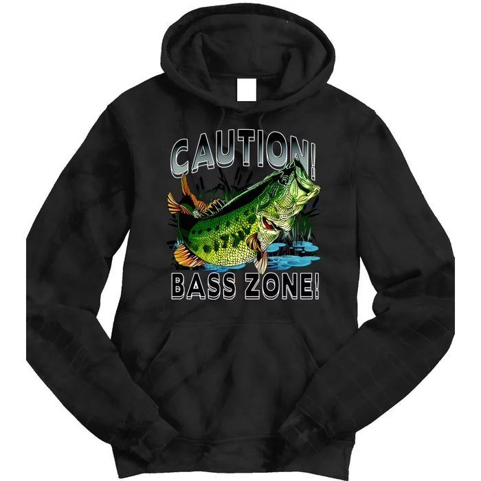 Caution Bass Zone Fishing Tie Dye Hoodie