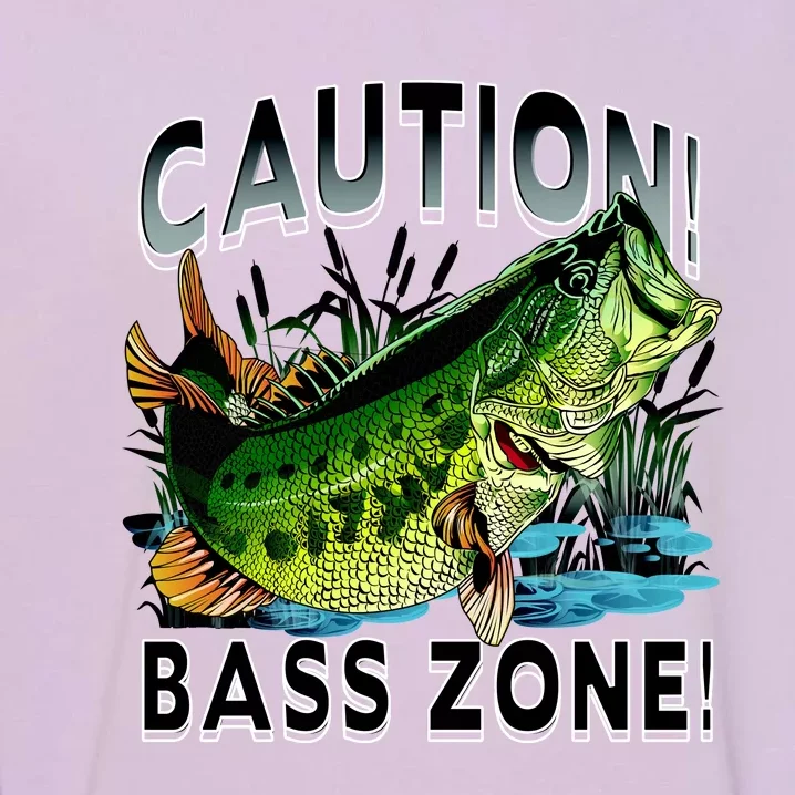 Caution Bass Zone Fishing Garment-Dyed Sweatshirt