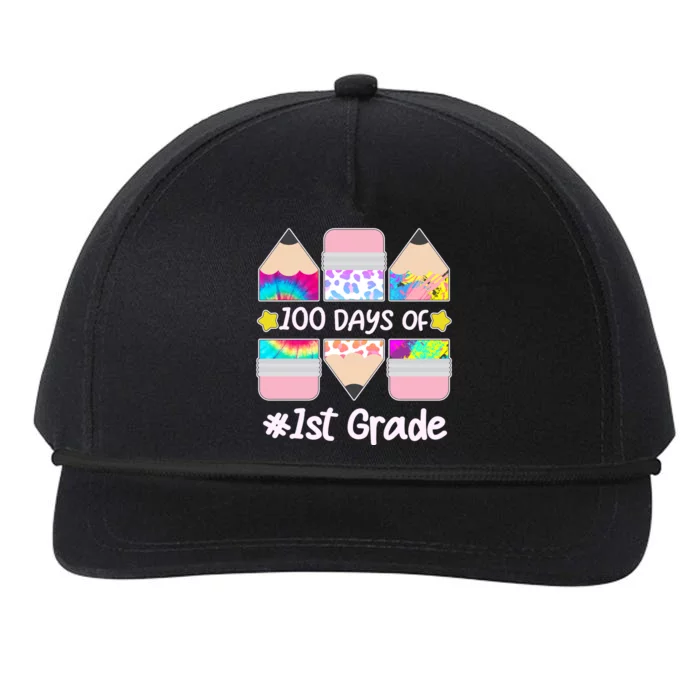 Cute Colorful 100 Days Of 1st Grade Snapback Five-Panel Rope Hat