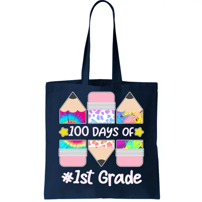 Cute Colorful 100 Days Of 1st Grade Tote Bag