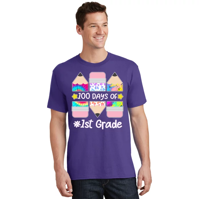 Cute Colorful 100 Days Of 1st Grade T-Shirt