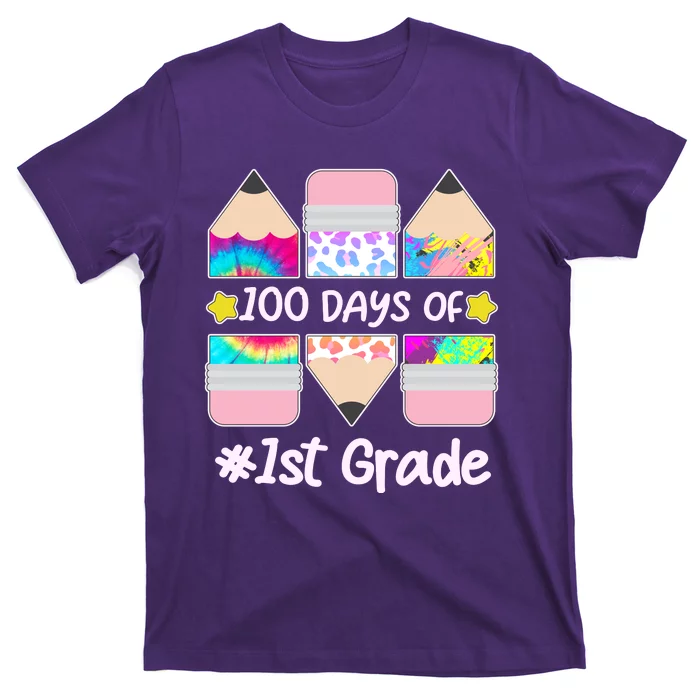 Cute Colorful 100 Days Of 1st Grade T-Shirt