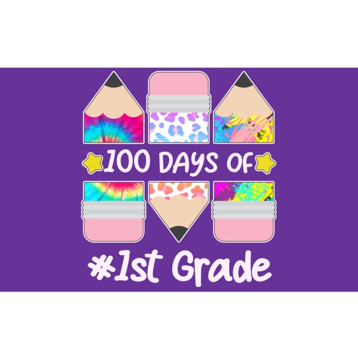 Cute Colorful 100 Days Of 1st Grade Bumper Sticker