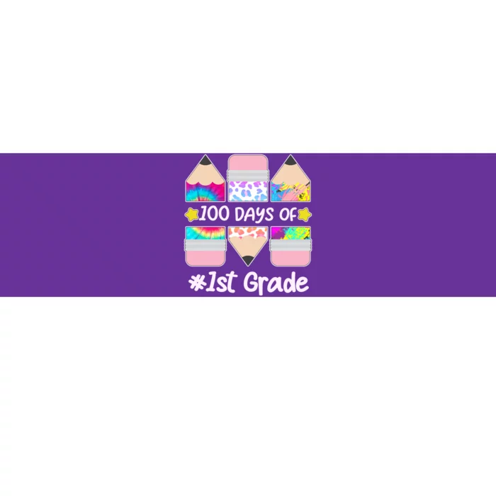 Cute Colorful 100 Days Of 1st Grade Bumper Sticker