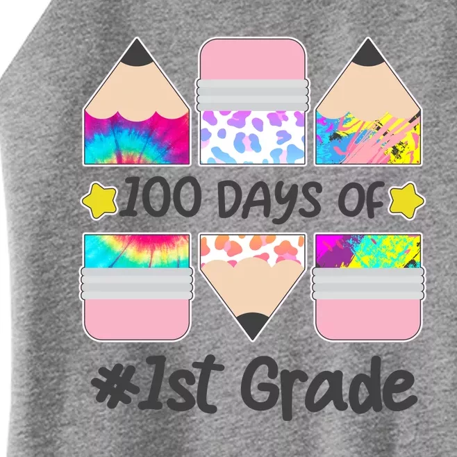 Cute Colorful 100 Days Of 1st Grade Women’s Perfect Tri Rocker Tank