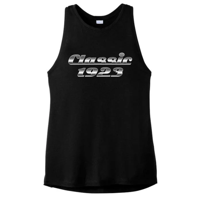 Classic Chrome 1923 100th Birthday Ladies Tri-Blend Wicking Tank